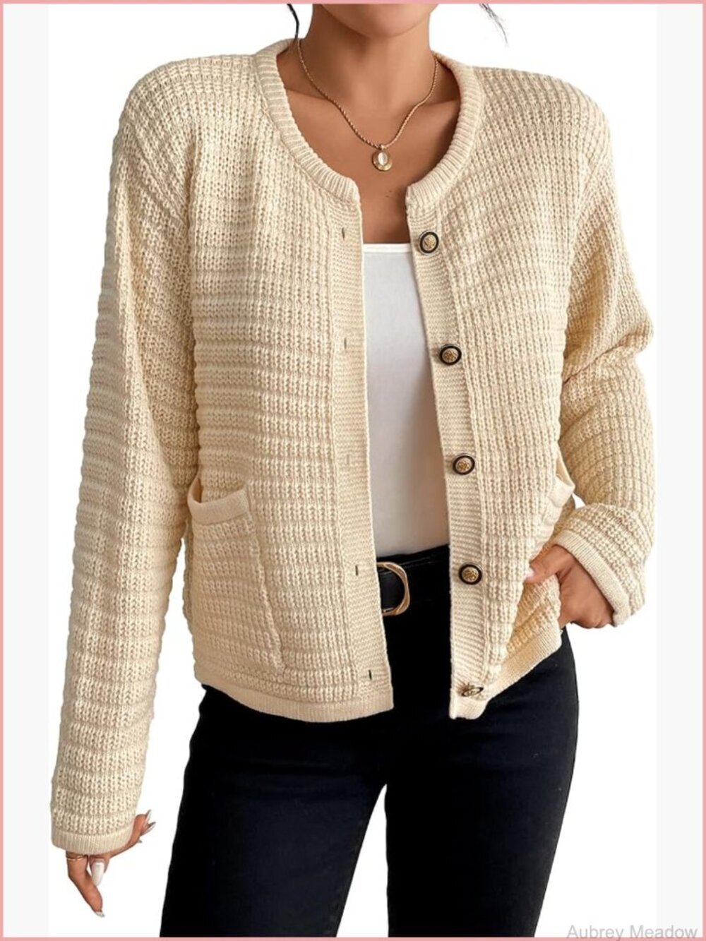 Striped Cropped Cardigan Sweater for Women Lightweight Jacket Trendy Fall
